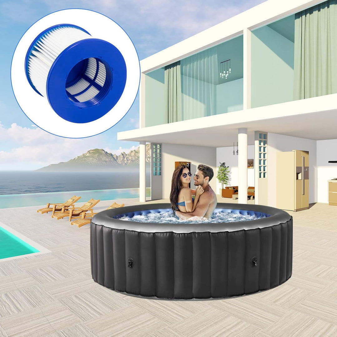 Hrozny Filterkartusche für Whirlpool, Clever Spa Filter 75 x 100 mm Whirlpool Filter Zubehör. (6Stüc