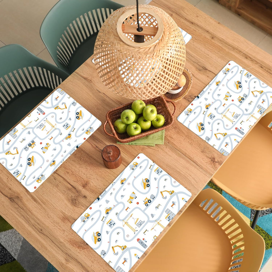 KitchenYeah© Platzsets Abwaschbar 6-Teilig 45x30 cm Tischsets Platzdeckchen Platzset Unterlage Tisch