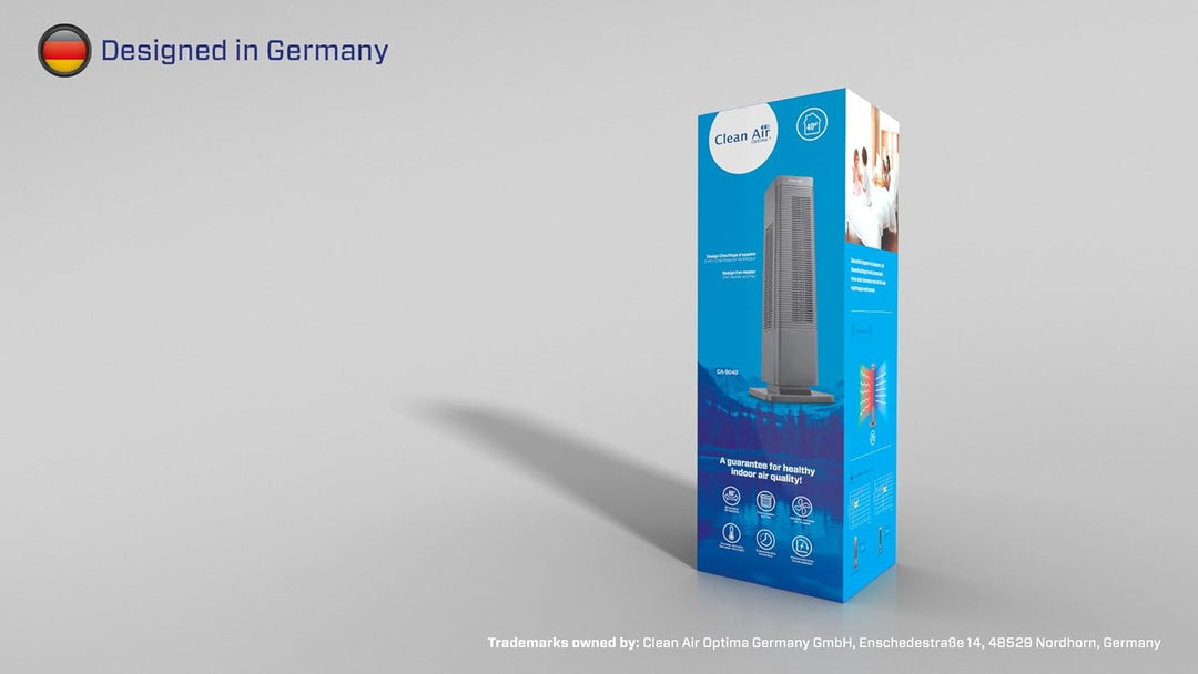Clean Air Optima CA-904G Smart - 2in1: Design Heizlüfter - Heizen und Kühlen - Heizung: 1000/2000 Wa