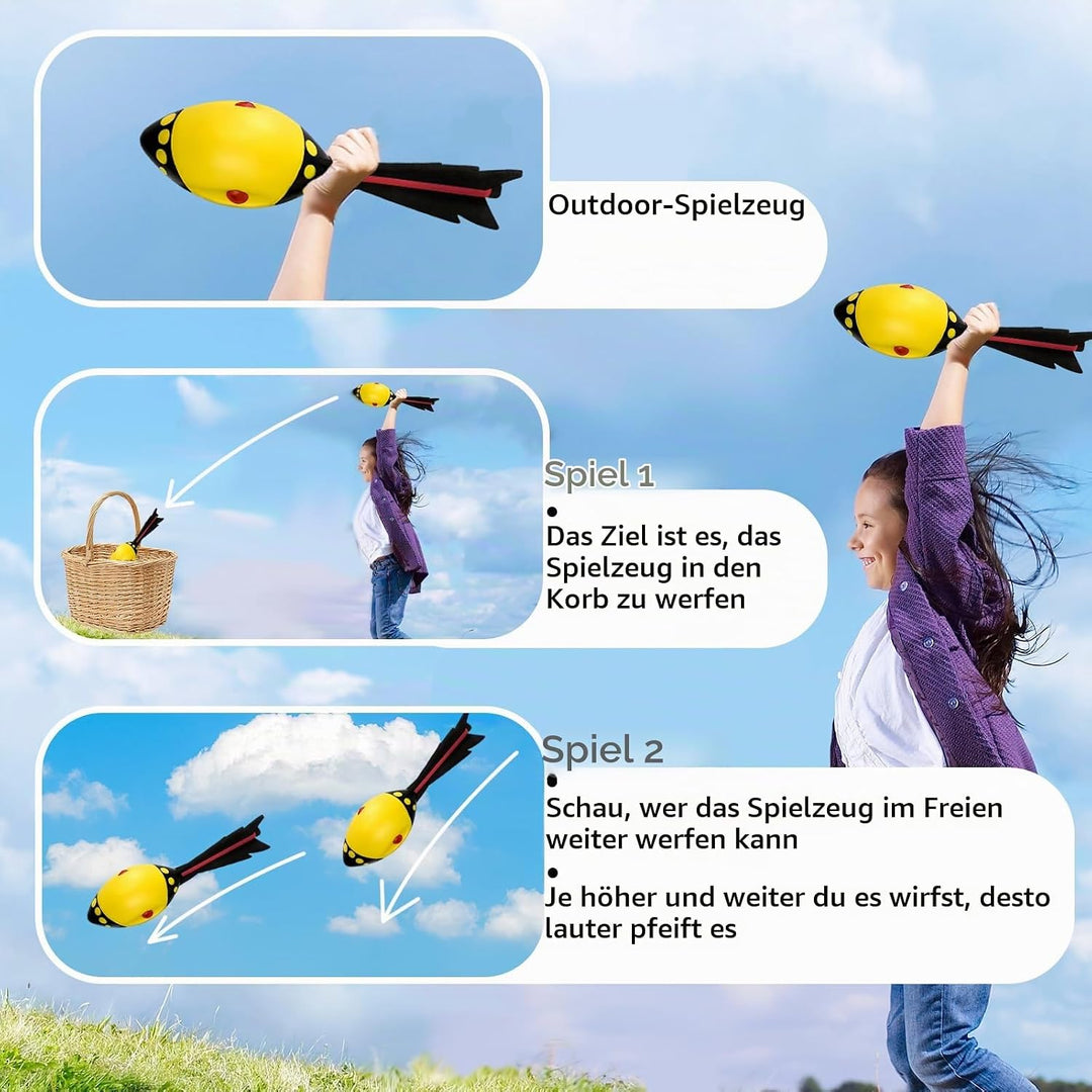 dellyy Vortex Aero, Wurfrakete Outdoor Spass, Rocket Werfen aus Weicher Foam für Gross und Klein, Ro