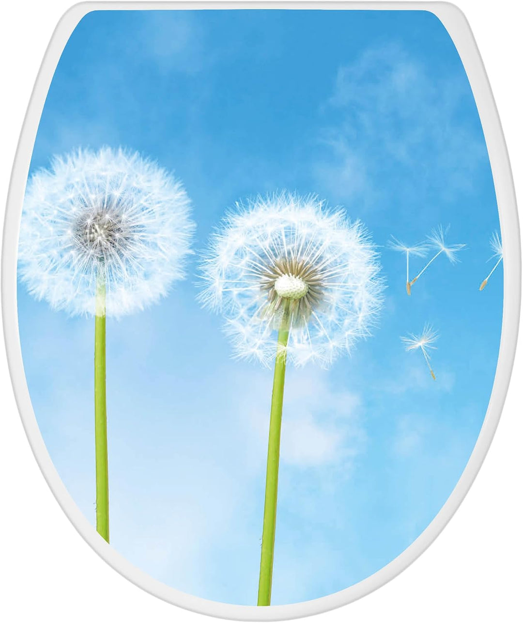 banjado Toilettendeckel mit Absenkautomatik 44,5x37cm - Soft Close Toilettensitz - WC Sitz mit Absen