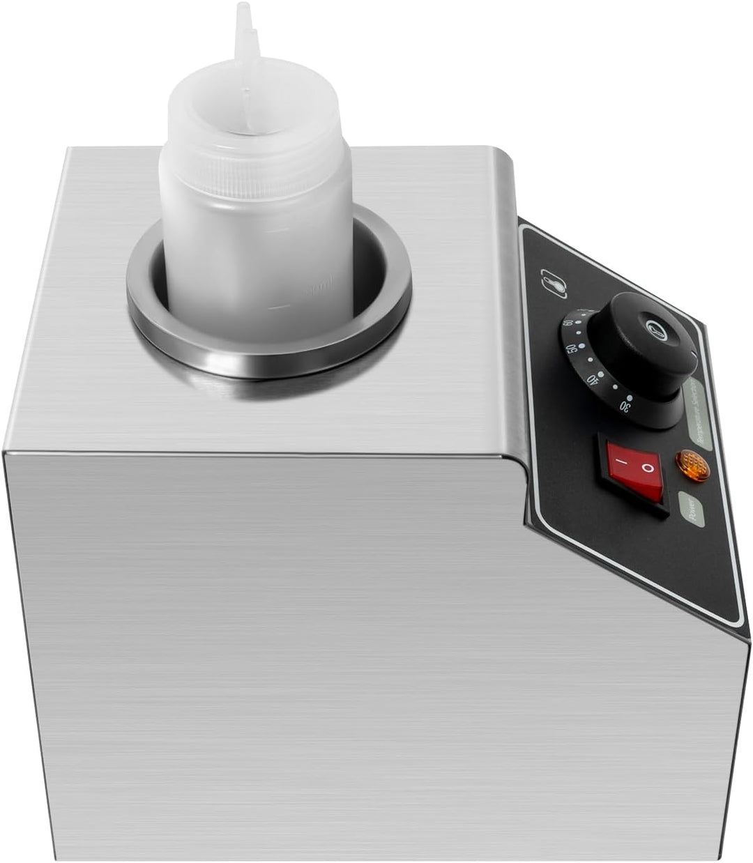 Elektrischer Saucewärmer Käsewärmer Edelstahlspender mit 0,15 Gal Flasche, 80W, 220V, für Restaurant