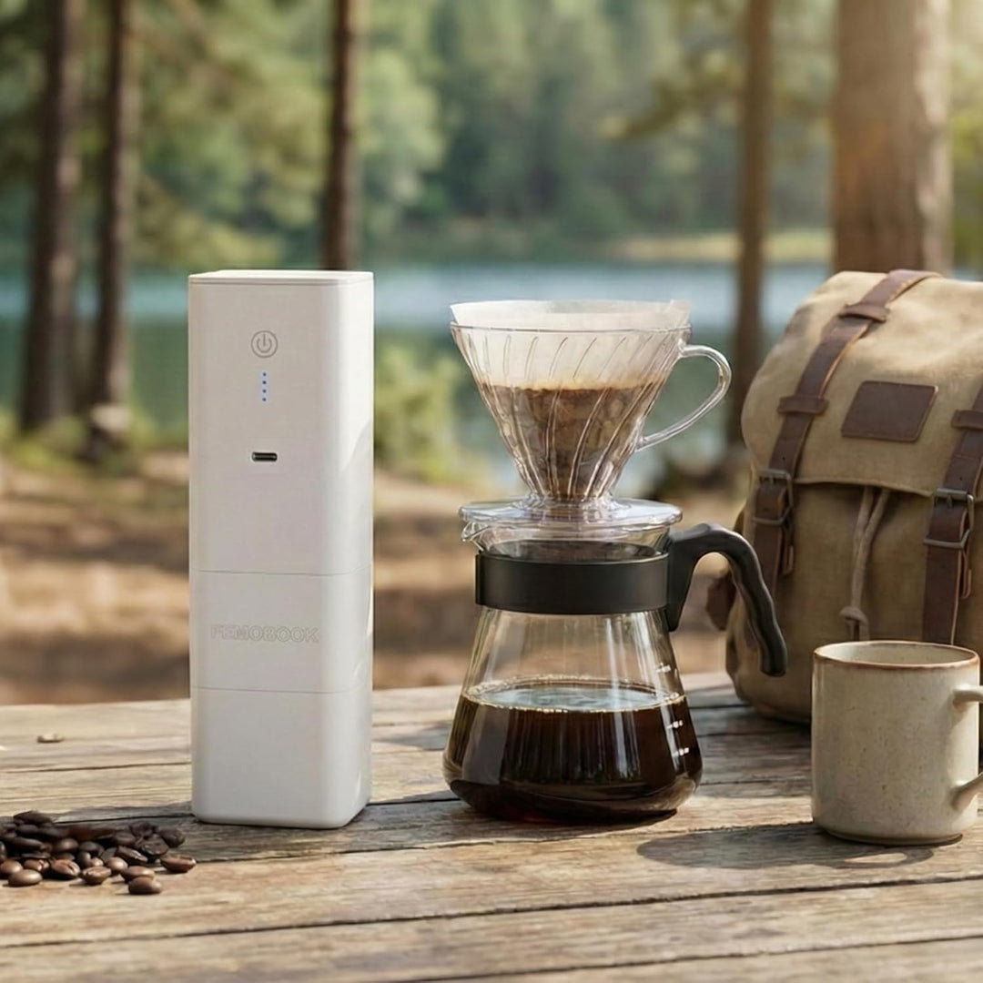 Elektrische Kaffeemühle A2 Weiss Wiederaufladbar Kabellos Tragbare Elektrische Mühle Outdoor Werkzeu