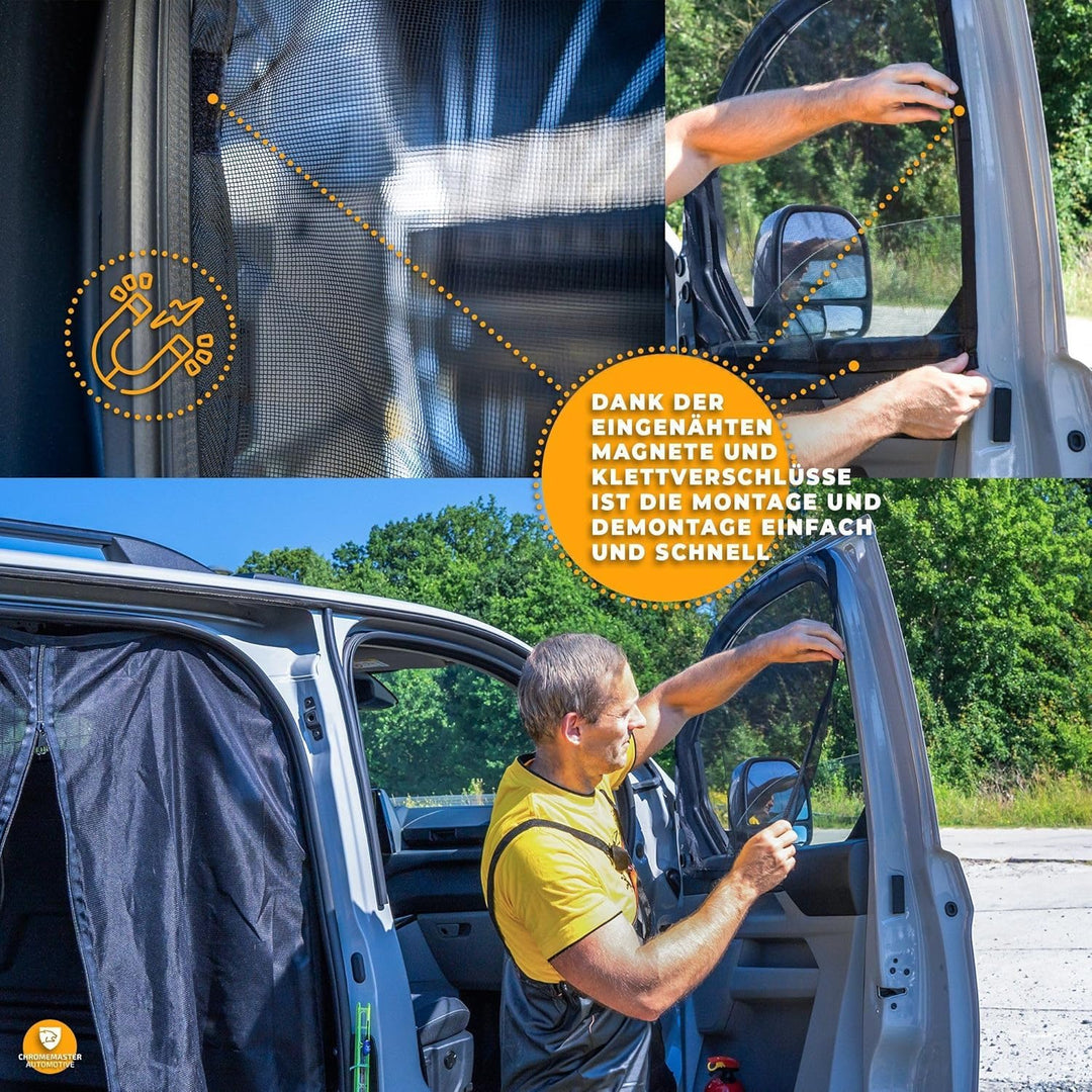 CHROMEMASTER | Magnetisches Fliegengitter für Camper, Campervan, Wohnmobil | Kompatibel mit Renault
