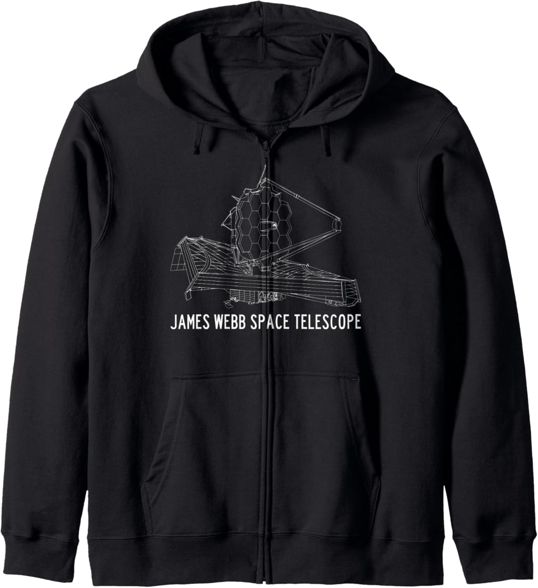 James Webb Weltraumteleskop JWST Blueprint Schematisches Kapuzenjacke