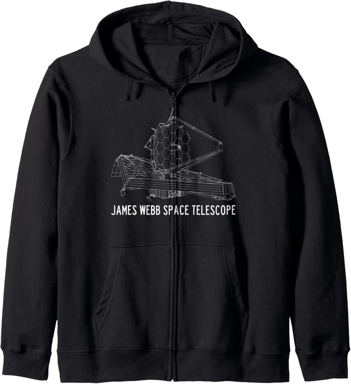 James Webb Weltraumteleskop JWST Blueprint Schematisches Kapuzenjacke
