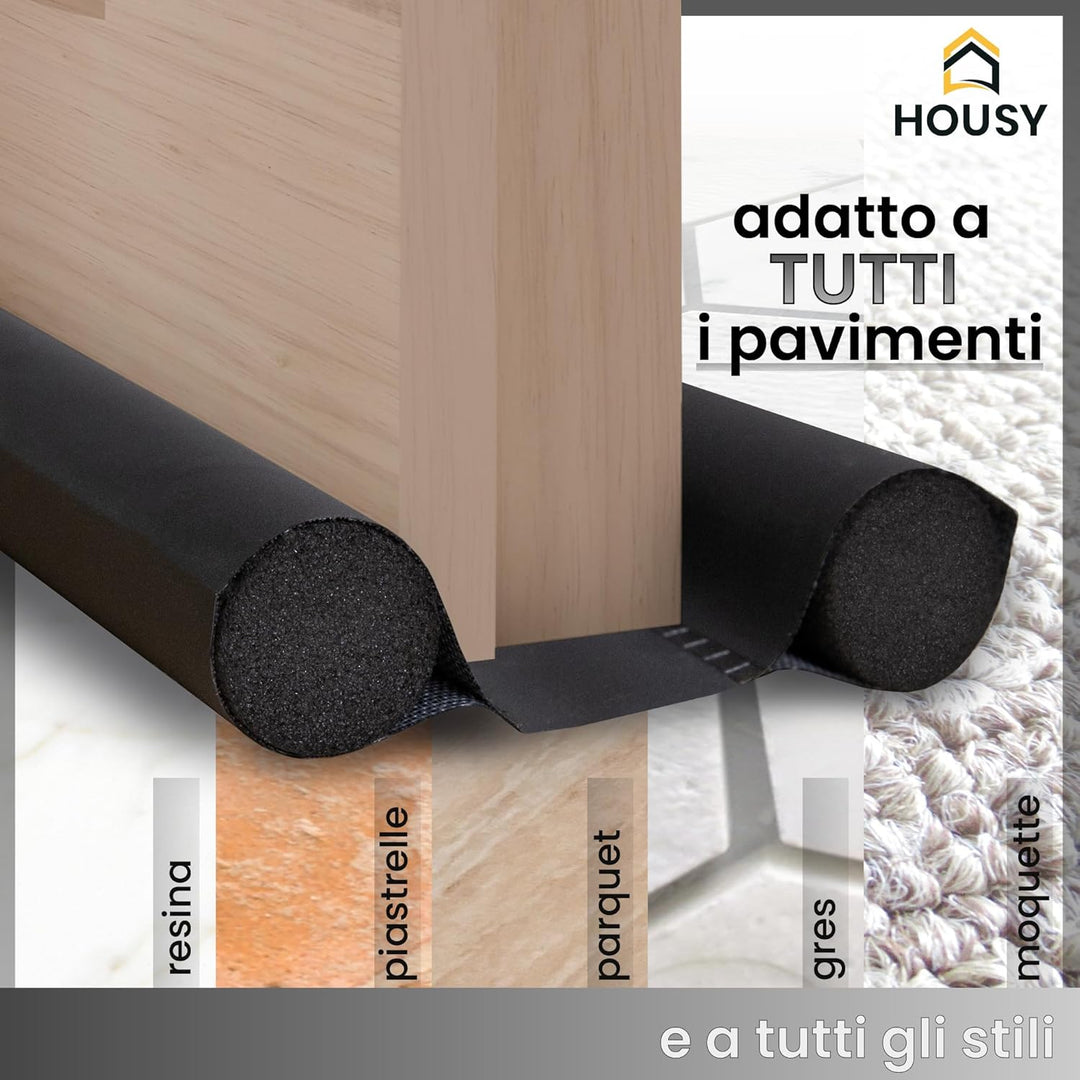 HOUSY Zugluftstopper für Innen- und Aussentüren, 5 cm dick und 90 cm lang