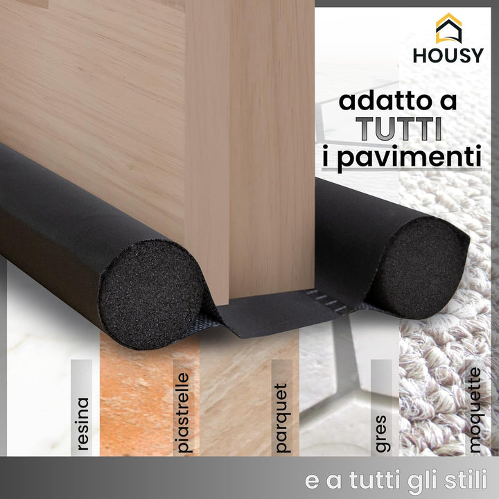 HOUSY Zugluftstopper für Innen- und Aussentüren, 5 cm dick und 90 cm lang