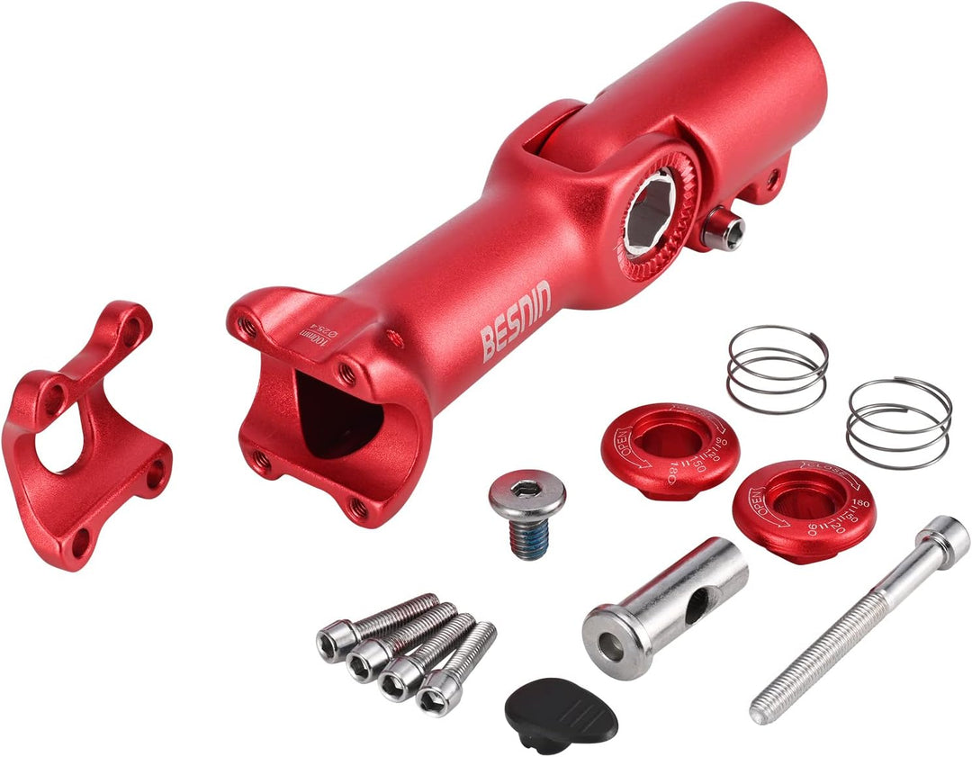 BESNIN Fahrrad Vorbau,Radfahren MTB Vorbau 0-90° 31.8MM OR 25.4MM 60/93/100mm Mountainbike Lenker Vo