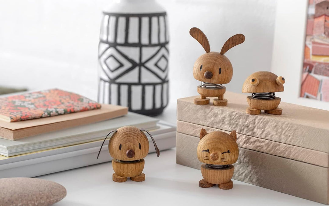 Hoptimist - Skandinavisches Design - Animals aus Holz - Bunny Figuren - Small, Höhe 9 cm S Oak, S Oa