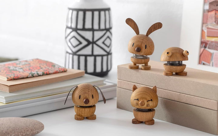 Hoptimist - Skandinavisches Design - Animals aus Holz - Bunny Figuren - Small, Höhe 9 cm S Oak, S Oa