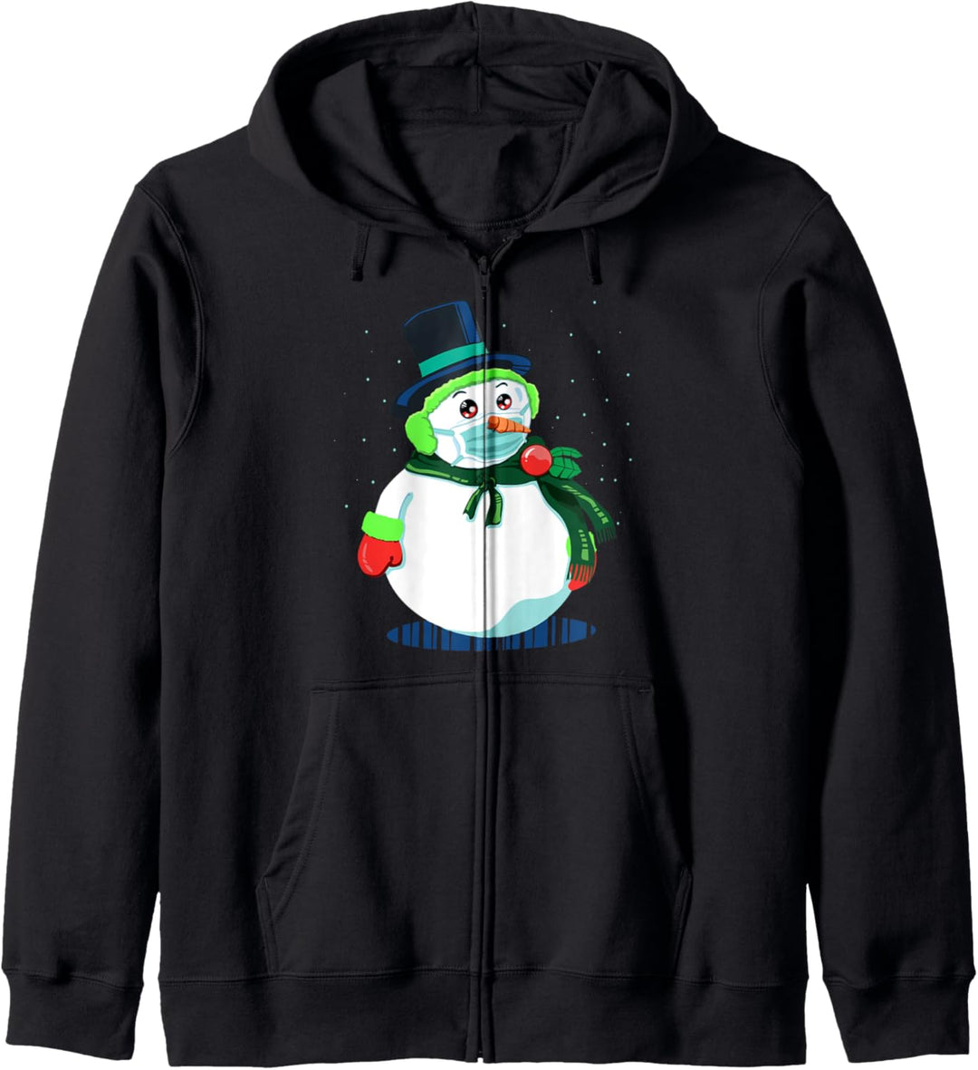 Weihnachten Schneemann Santa Claus Mütze Und Maske Kapuzenjacke