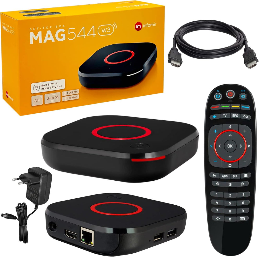 MAG 544w3 Original Infomir &amp; hb-digital 4K Set Top Box Multimedia Player Internet TV Receiver UHD 60