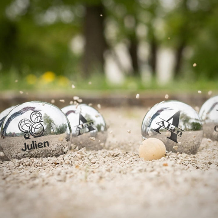 KDO MAGIC - Boccia Kugeln personalisiert - 3 Kugeln 720g - Pétanque - Kostenlose Tasche - Geschenkid