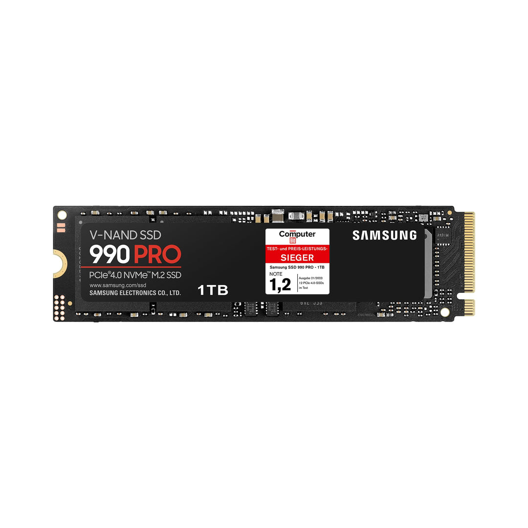 Samsung 990 PRO NVMe M.2 SSD , 1 TB, PCIe 4.0, 7.450 MB/s Lesen, 6.900 MB/s Schreiben, Interne SSD f