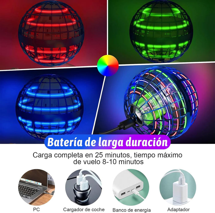 semai Fliegender Ball, Flying Orb Ball mit RGB Licht, Spielzeug Jungen Magic Ball, Hand Controlled S