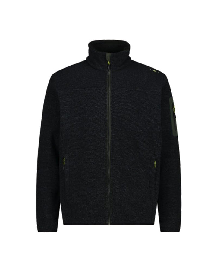 CMP - F.lli Campagnolo Herren Jacke Fleecejacke 56 Schwarz-ölgrün, 56 Schwarz-&amp;