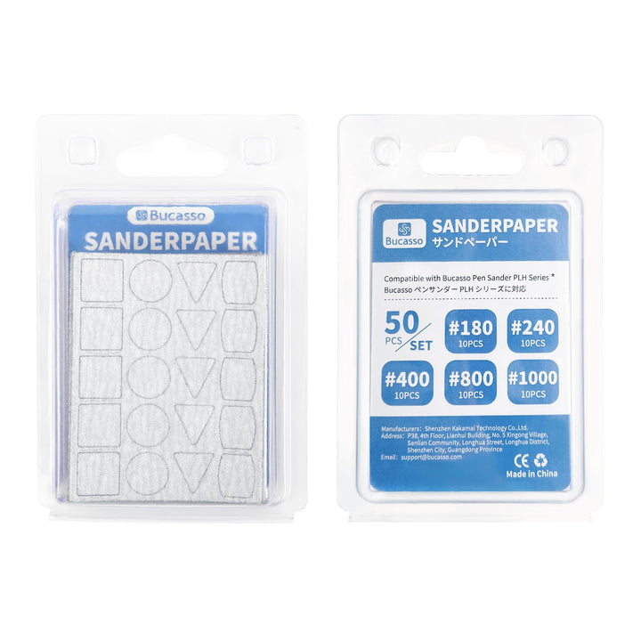 Schleifpapier für Pen Sander PLH-1000, PLH-2000, 180/240/400/800/1000 Grits Je 10 Stück mit je 20 Pa