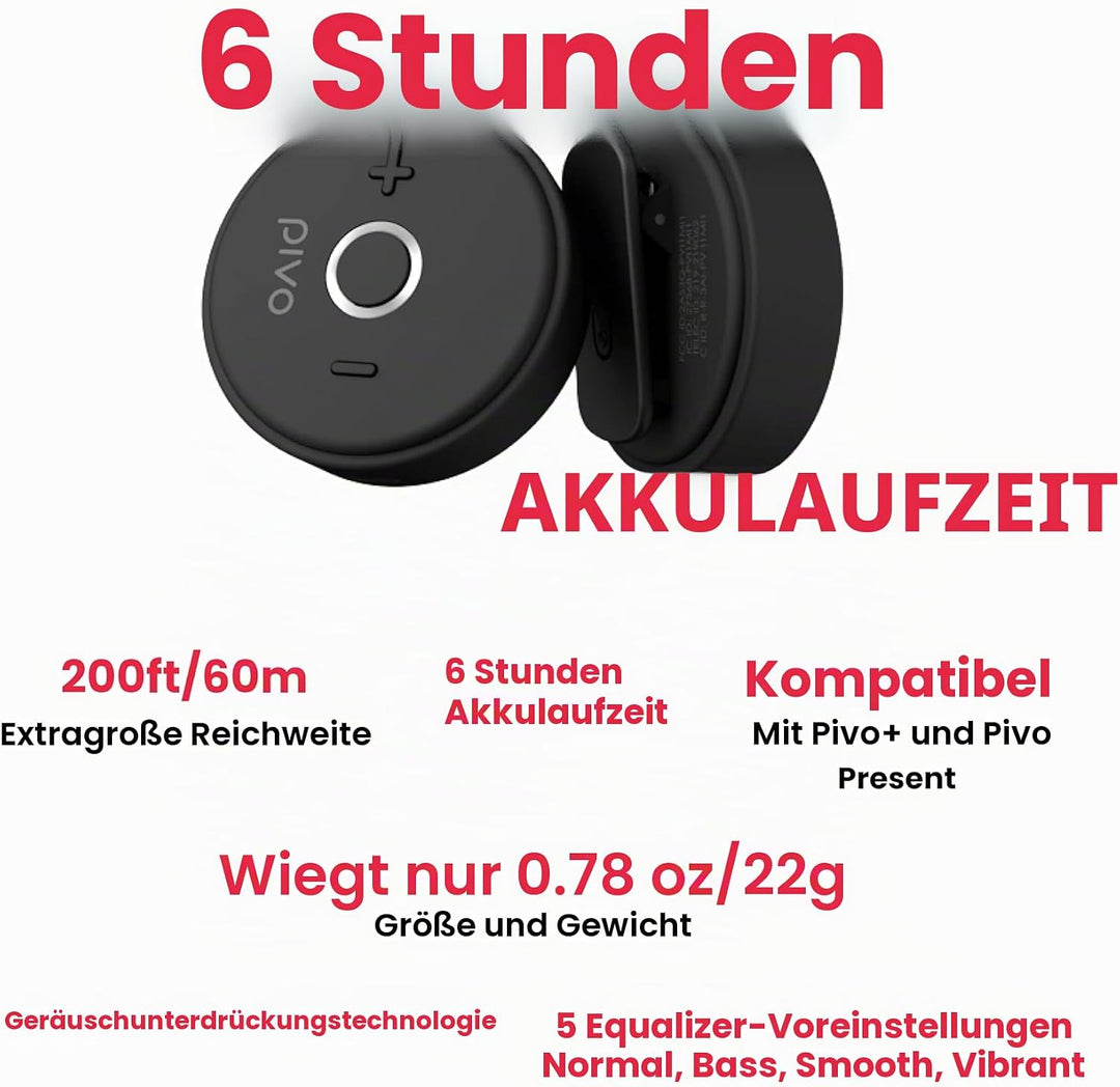 Pivo Bluetooth-Mikrofon – professionelles, ultrafunktionales und kompaktes Bluetooth-Ansteckmikrofon