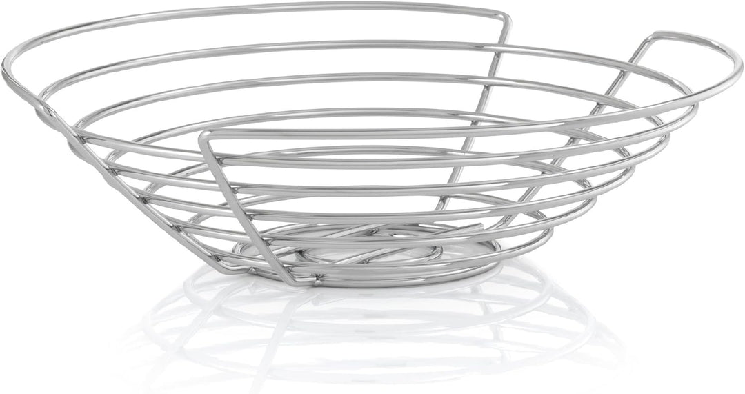 Blomus 68481 Wires Korb Ø 36 cm, Silber 10 x 36 x 36 cm, 10 x 36 x 36 cm