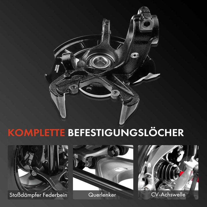 Achsschenkel Radlagergehäuse Komplett Vorne Links für Polo 6R 6C 9N Fox 5Z Cordoba 6L Ibiza 6L 6J 6P