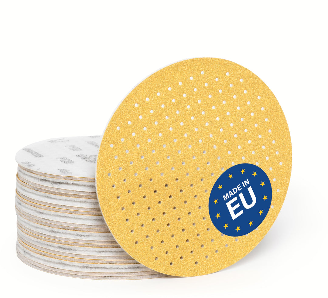 Schleifscheiben 225 mm Klett | 25 Stück | Schleifgitter 120 Körnung | Schleifscheibe für Langhalssch