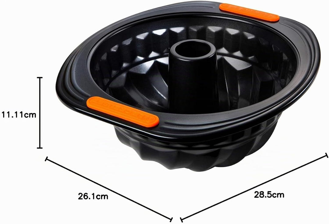 Le Creuset Antihaft Gugelhupfform, Ø 22 cm, Sauerteigbeständig, Aus Karbonstahl gefertigt, Anthrazit