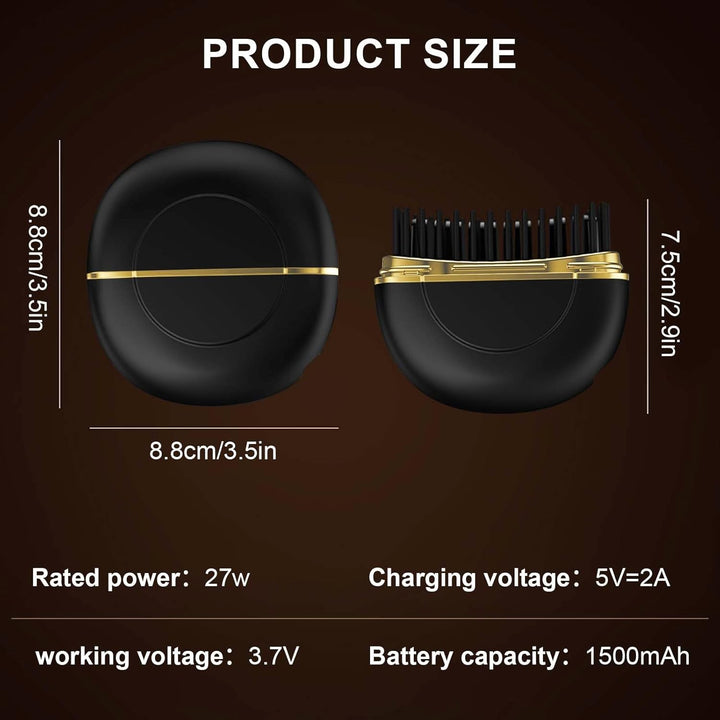 Direct Mini Wireless Haarglätter Kleine Glätteisen Bürste Tragbar Schwarz Keramik und Turmalin Platt