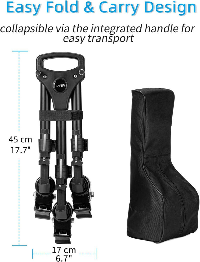 Stativwagen, Cayer TD03 Hochleistungs-Stativwagen mit 7,6 cm grossen Gummirädern und Tragetasche für