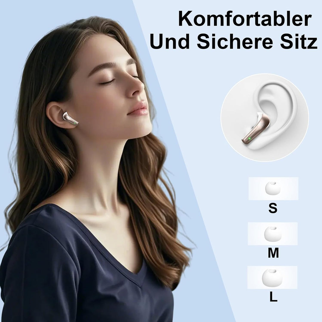 Bluetooth Kopfhörer, Kopfhörer Kabellos Bluetooth 5.4 HiFi Stereo mit ENC Mikrofon, 47Std Spielzeit
