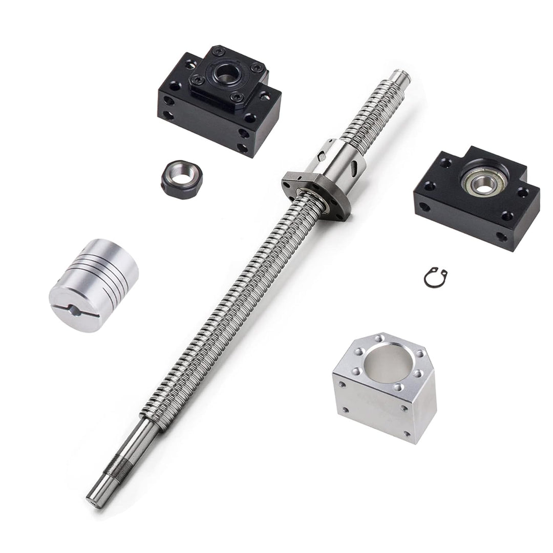CNCYEAH Linearführung 2PCS HGR20-800mm Linearschiene mit Gleitblock + SFU1605-800mm Kugelumlaufspind