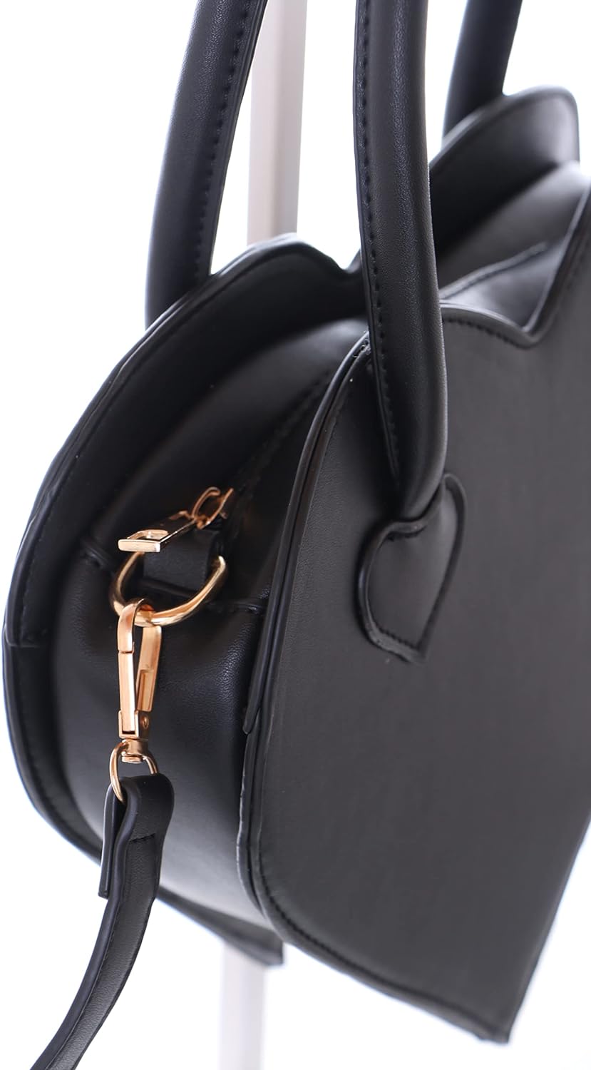 Kawaii-Story LB-6052 Herz Form schwarz Gothik Lolita Punk Harajuku Damen Umhänge Henkel Tasche PU