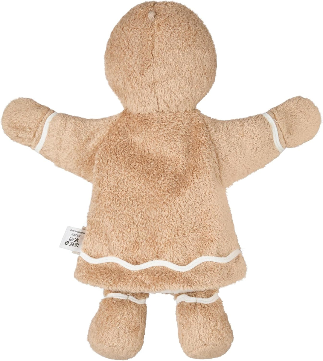 Sterntaler Handpuppe Lebkuchenmann, Kinder- und Babyspielzeug, weicher Flausch, süsse Schleife, watt