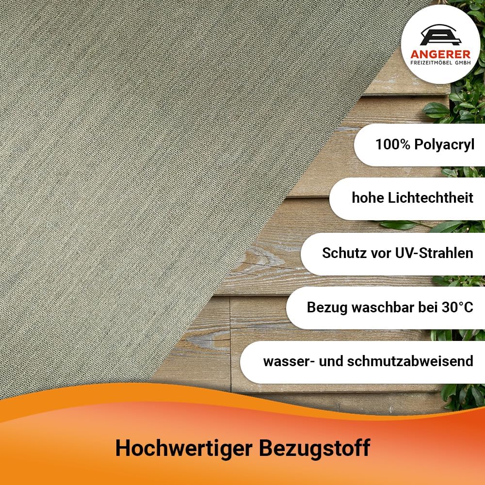 ANGERER Balkonsichtschutz Style Taupe, 120 cm | Senkrechtmarkise für Sicht- und Sonnenschutz, Montag