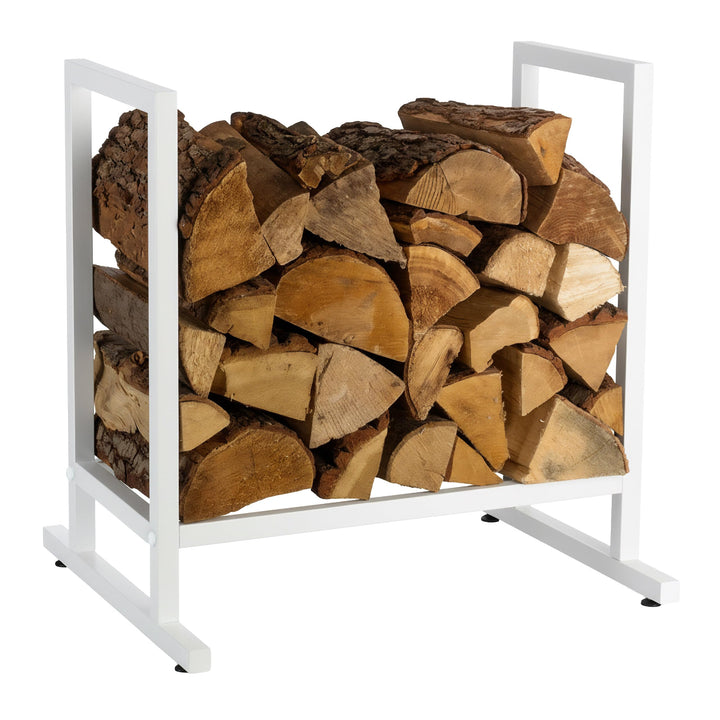 Relaxdays Kaminholzregal, Metall, modern, HBT: 62x60x49 cm, Brennholzregal für Feuerholz, Stapelholz