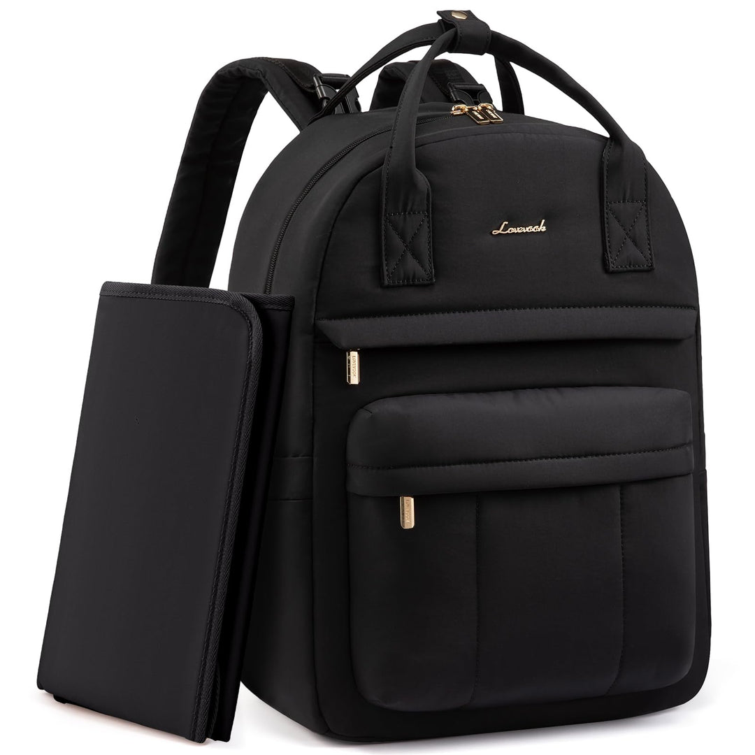 LOVEVOOK Wickelrucksack Baby Wickeltasche Rucksack mit Wickelunterlage Lässig Diaper Bag mit Kinderw