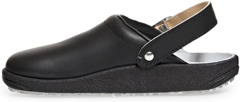 Abeba Clog 9252 - rubber Glattleder schwarz, zertifiziert, 38 38 EU, 38 EU