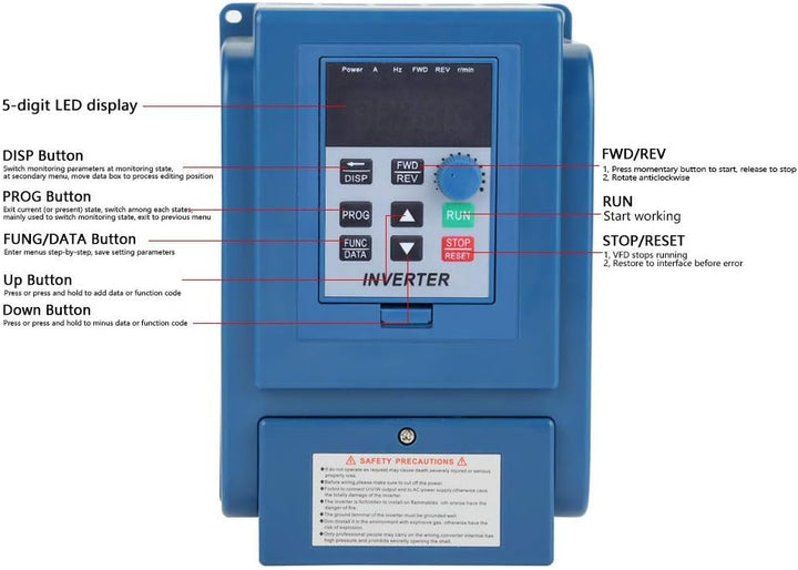Frequenzumrichter，Jectse 380VAC 4kW 3-phasige PWM-Steuerung Wechselstrom VFD-Wechselrichter VFD Inve
