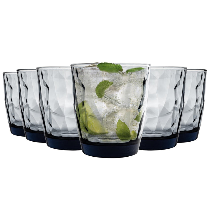 Bormioli Rocco Diamond -Wassergläser - 390ml - Blau - Pack Von 12