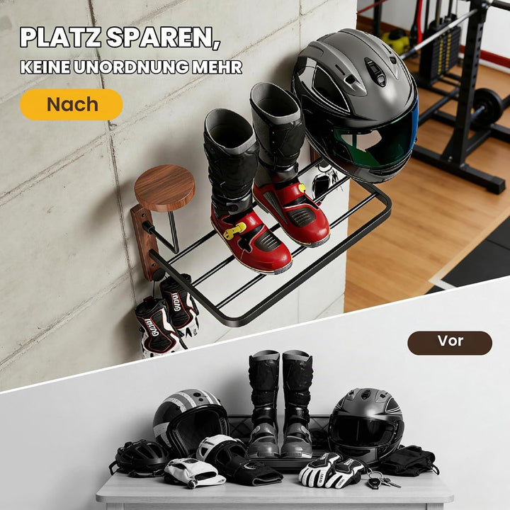 Helmhalterung Wand, Motorrad Garderobe, Motorradhelm Halterung Wand, Helm Halterung Wand für Motorra