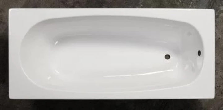Sanotechnik Badewanne LINEA160 Weiss 120 Liter 160 x 70 x 41 cm, Acrylwanne, ergonomische Körperform