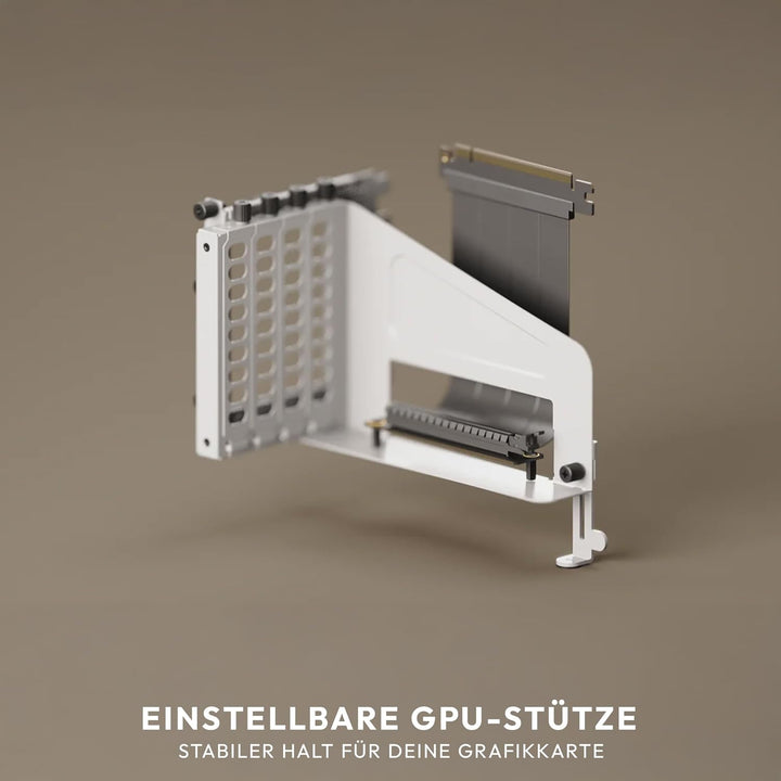HAVN Universal Vertical GPU Kit Weiss – Vertikale Grafikkarten-Halterung mit PCIe 5.0 Riser-Kabel (1