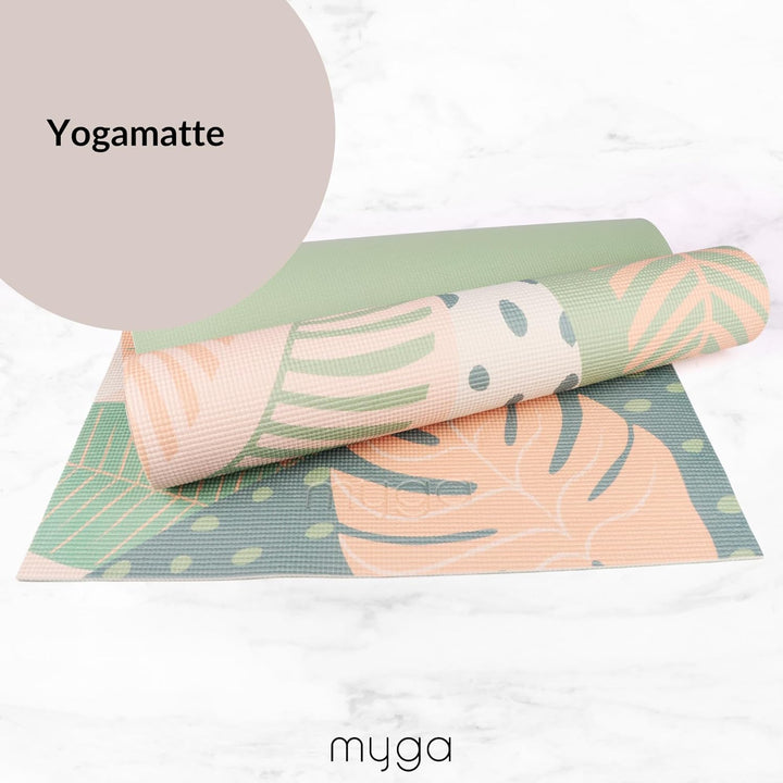 Myga Yoga Starter Kit | Komplettes Set mit Yogamatte, Yogablock & Gurt | rutschfest & Unterstützend