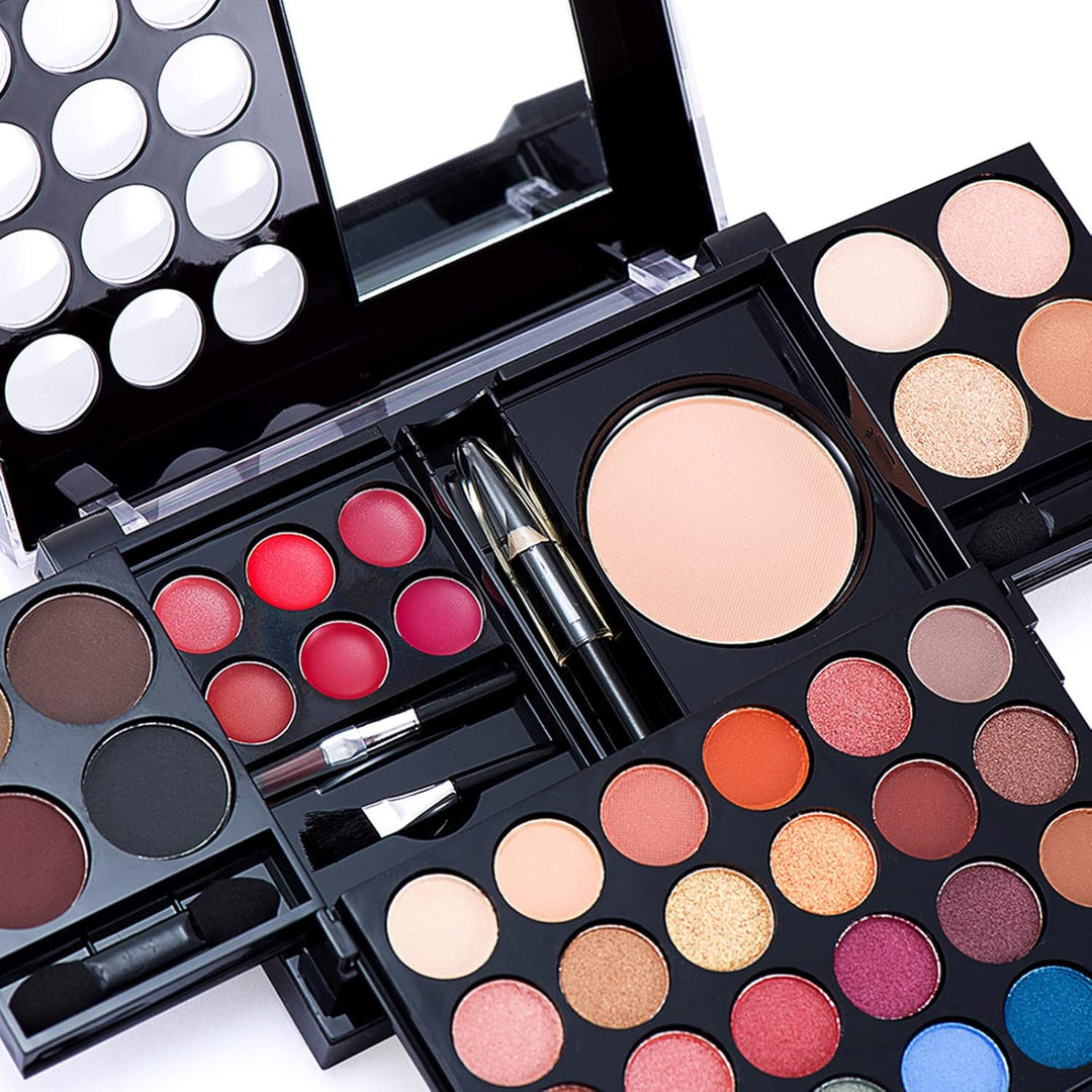 39 Farben Schmink Kosmetik Makeup Paletten mit Lidschatten, Lipgloss, Augenbrauenpuder, Foundation P