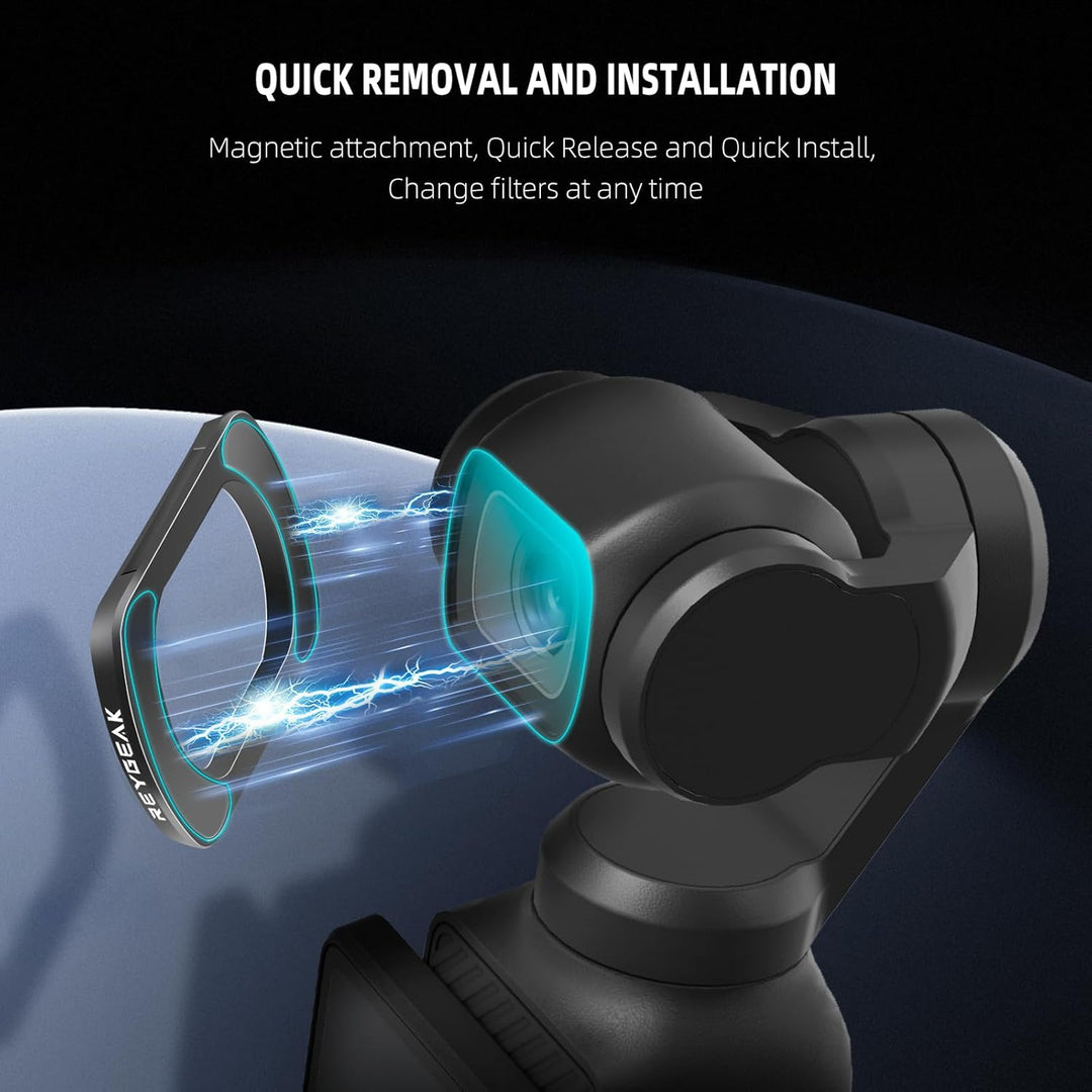REYGEAK Black Mist Diffusion Filter für DJI Osmo Pocket 3，Schwarze Leichter Diffusionsfilter ，Verträ