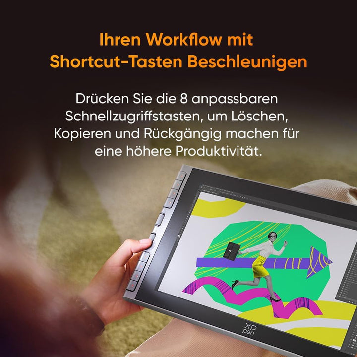 XPPen Artist 12 3rd Grafiktabletts mit Display für PC, 16384 Druckstufen, 8 Schnelltasten, 99% sRGB,