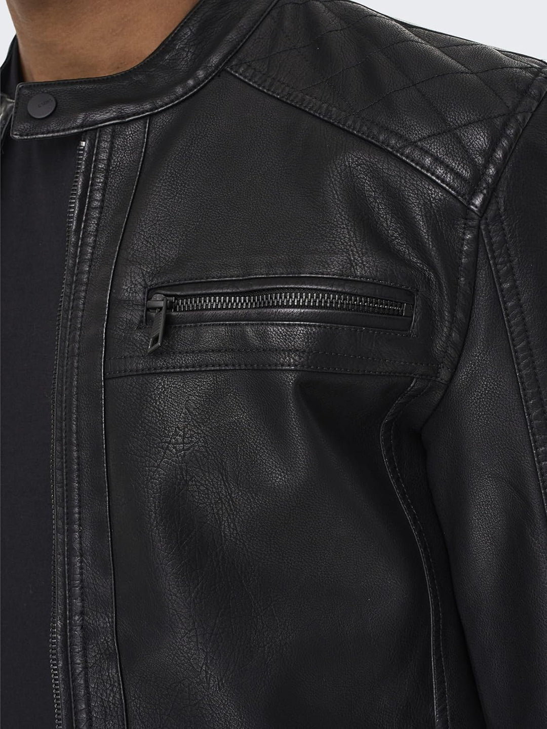 ONLY & SONS Herren Onsal Pu Noos OTW Jacke S Schwarz, S Schwarz