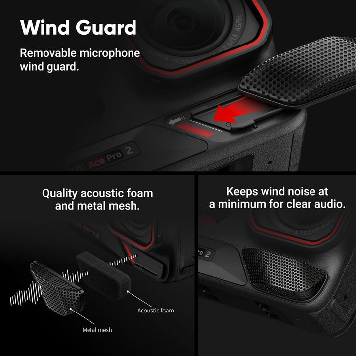 Insta360 ACE Pro 2 Wasserdichte Action-Kamera, 8K, entwickelt in Zusammenarbeit mit Leica, 1/1,3 Zol