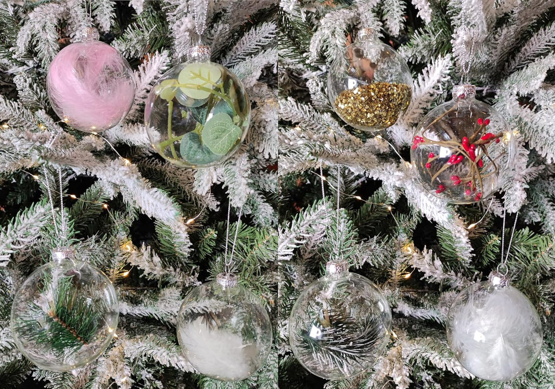 MC Trend 12er Set edle Luxus Glas Weihnachtskugeln Ø 8cm Weihnachtsbaum Christbaumkugeln Weihnachten