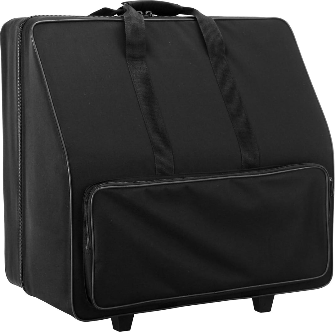 Alpenklang 120-Bass Akkordeon Koffer/Trolley (Akkordeontrolley, Holzkern, weiche Plüsch-Polsterung,